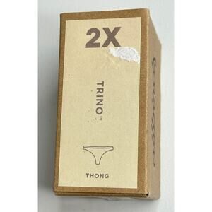 Allbirds NWT Trino Thong Panty Wheat (Cream) 2X DISCONTINUED